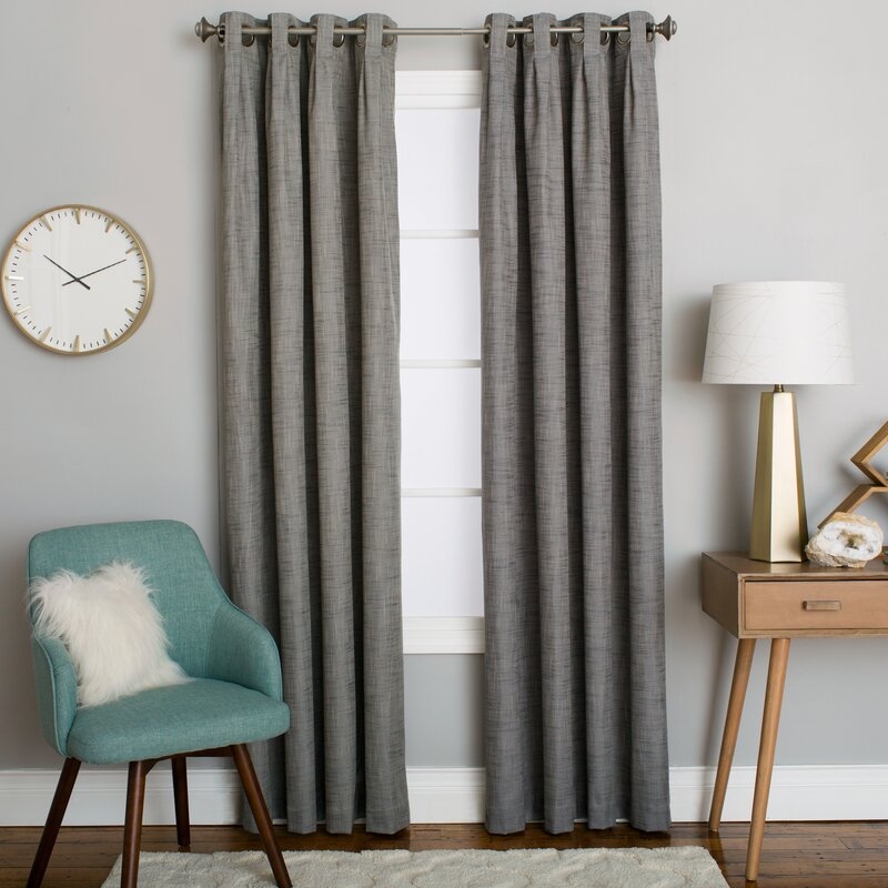 Mentzer Solid Room Darkening Thermal Grommet Curtains/Drapes - Image 0