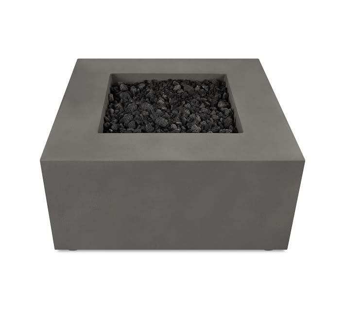 Arbor Concrete 40" Square Natural Gas Fire Pit Table, Carbon - Image 2