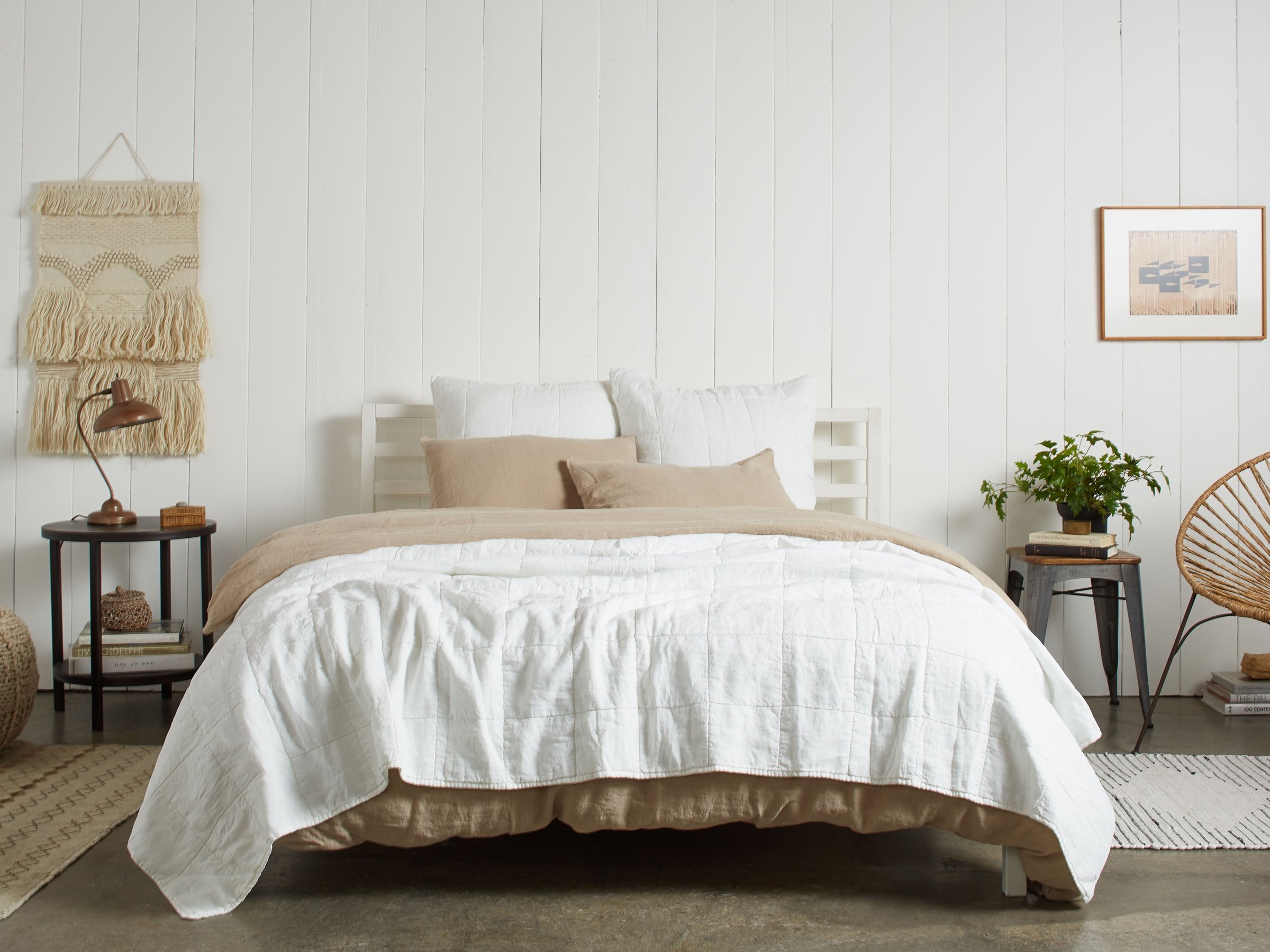 King/Cal King Linen Quilt in White | Parachute - Image 2