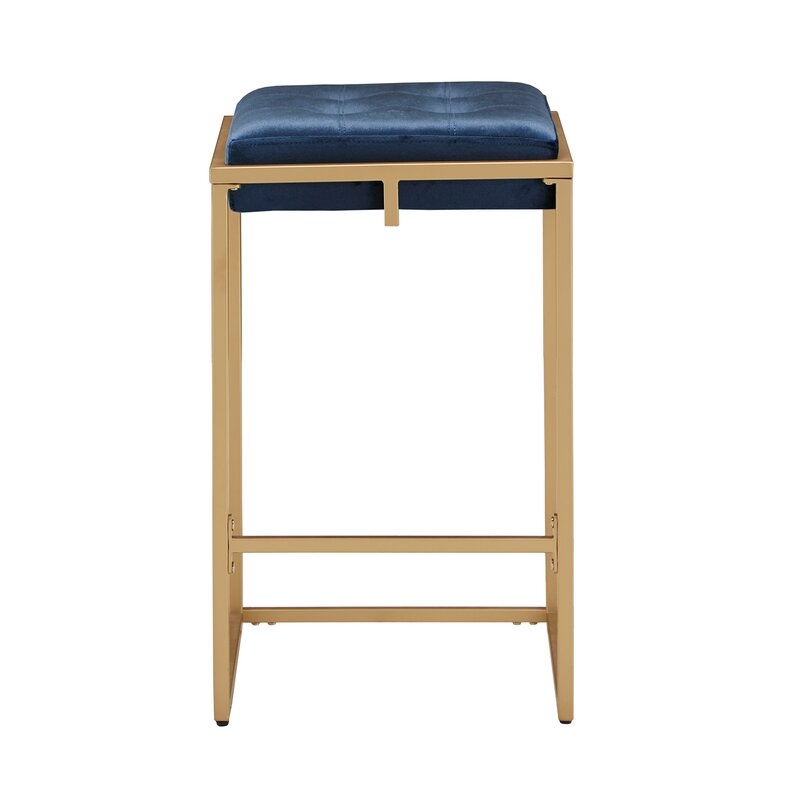 Simmerman Upholstered Counter Stool with Metal Frame (Set of 2) - Image 2