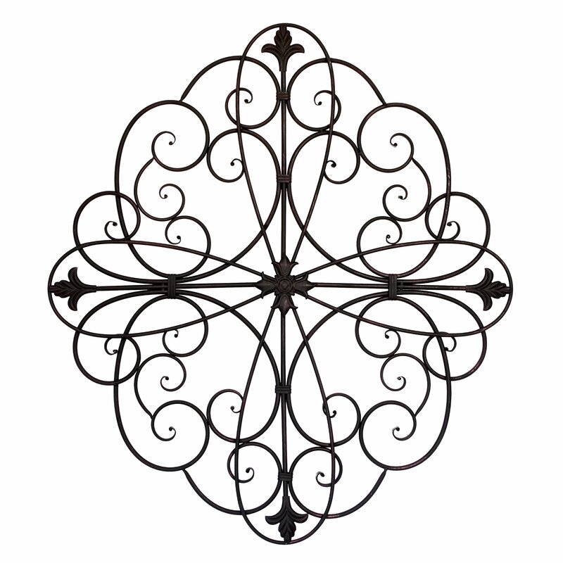 Square Ornate Scroll Wall Décor - Image 0