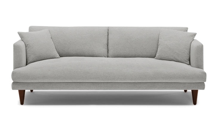 Gray Lewis Mid Century Modern Sofa - Sunbrella Premier Fog - Medium - Cone Legs - Image 0
