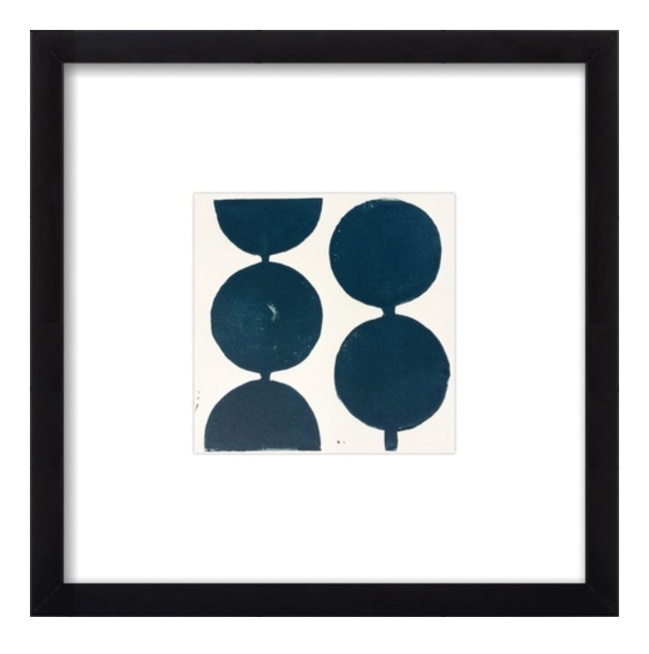 MODERN CIRCLES IN MIDNIGHT BLUE BY STACY RAJAB FOR ARTFULLY WALLS - Image 0