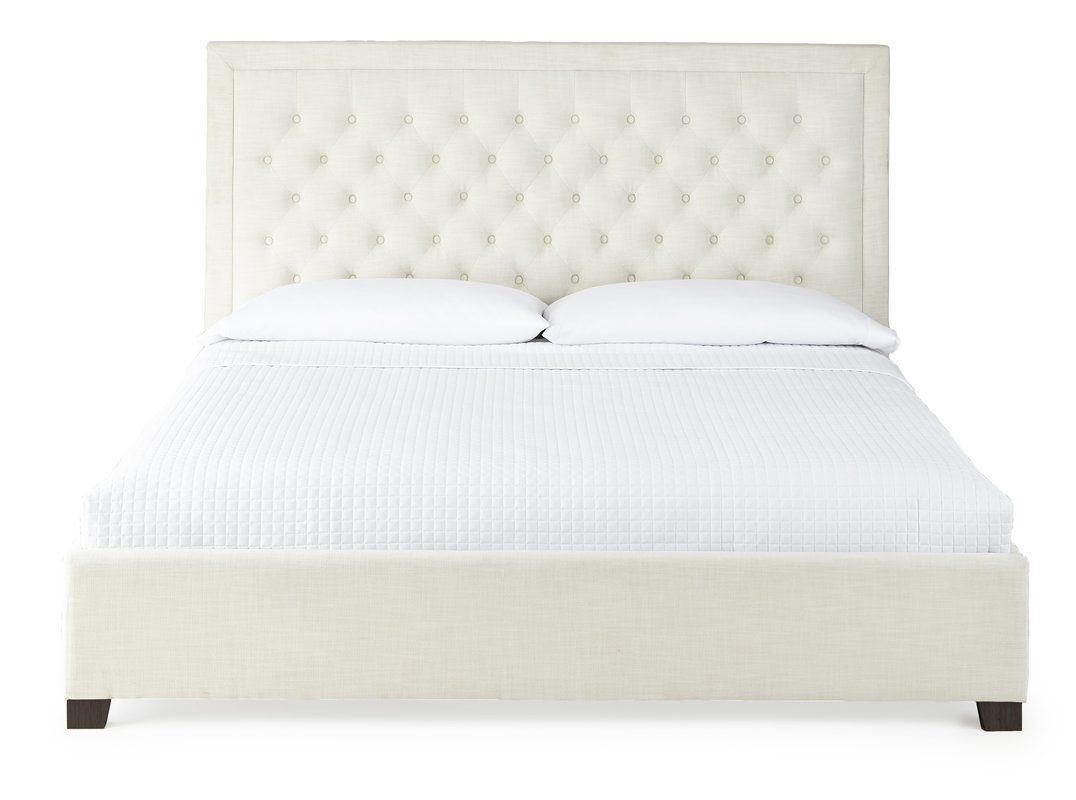 Hanlin Upholstered Platform Bed -Cream - Image 0