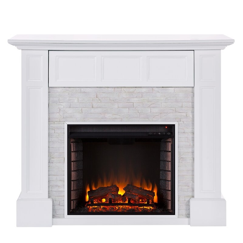 Shanks 48'' W Electric Fireplace // WHITE - Image 1