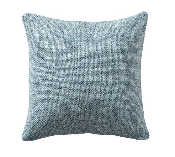 FAYE TEXTURED LINEN PILLOW COVER - Chambray - Image 0