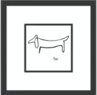 Le Chien (the Dog) by Pablo Picasso - Picture Frame Print on Paper - Image 0