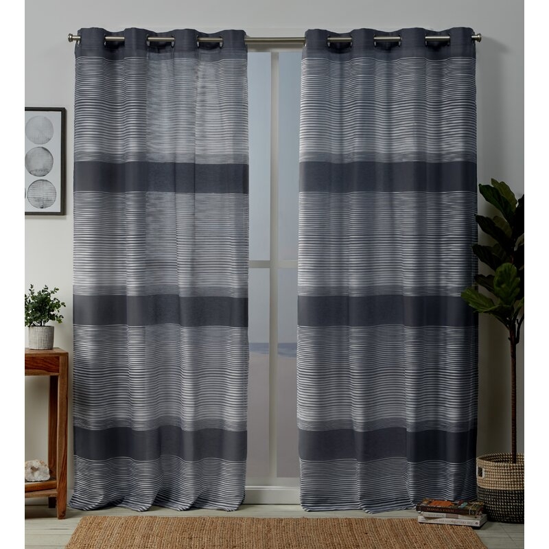 Abby Solid Semi-Sheer Grommet Curtain Panels (Set of 2) - Image 0