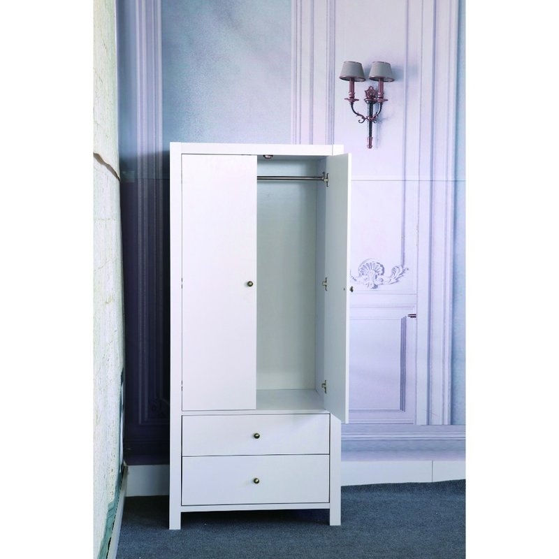 Astaire Commodious Wardrobe Armoire, White - Image 0