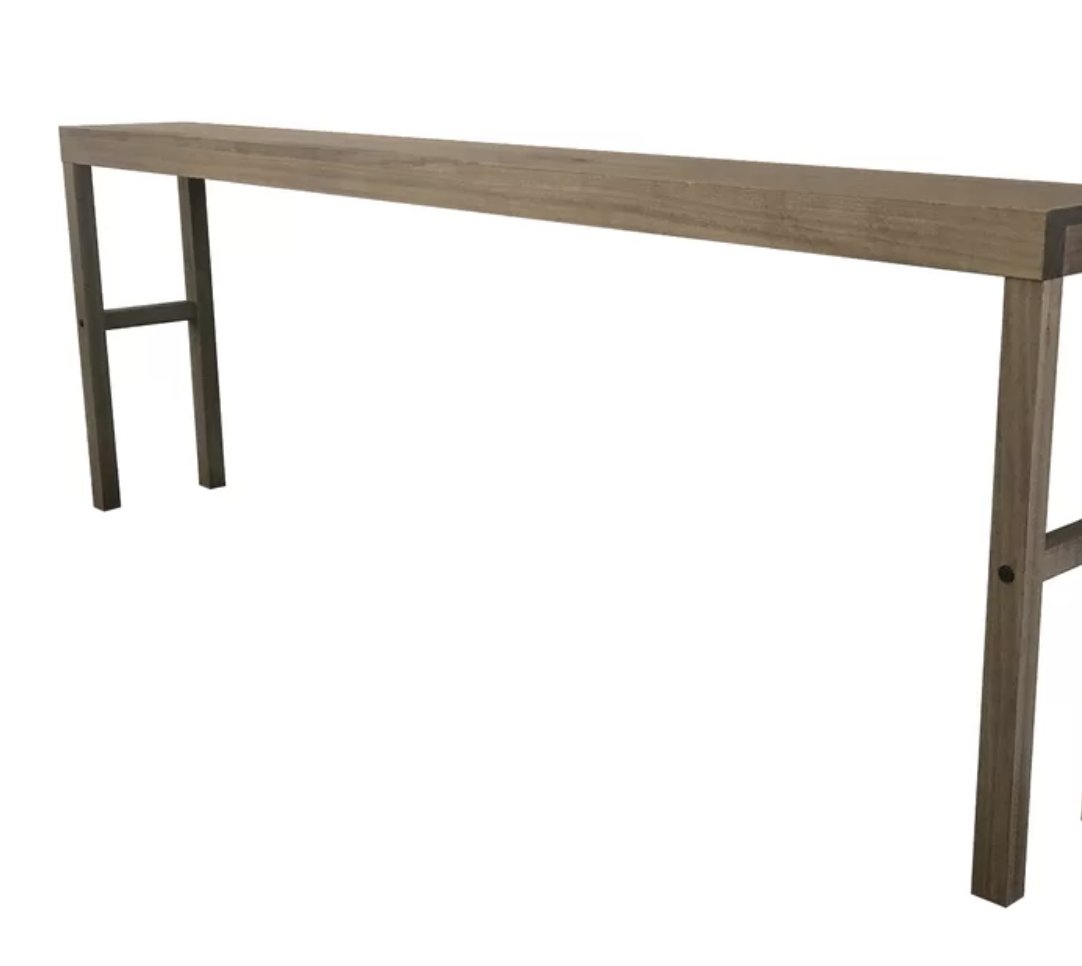 Gracie Oaks 84" Solid Wood Console Table - Image 0