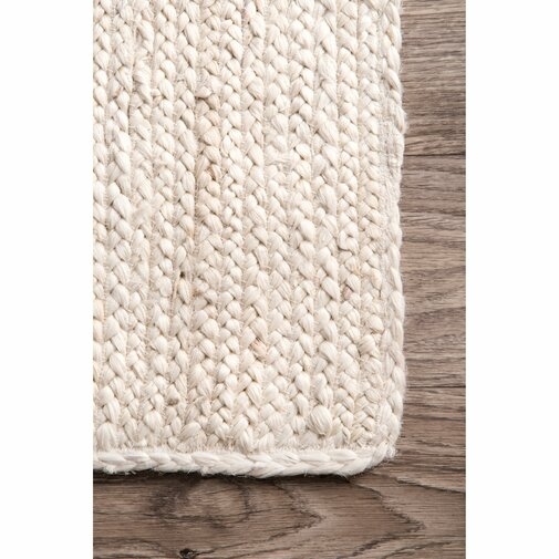 Burrillville Hand-Tufted Off-White Area Rug - Image 1