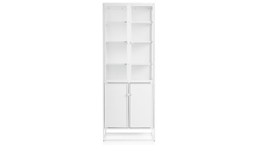 Casement White Tall Metal Cabinet - Image 0