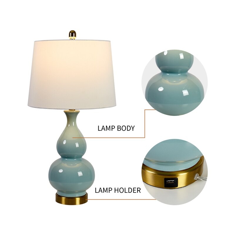 Romolo 26.75" Table Lamp Set with USB (Set of 2) - Image 4