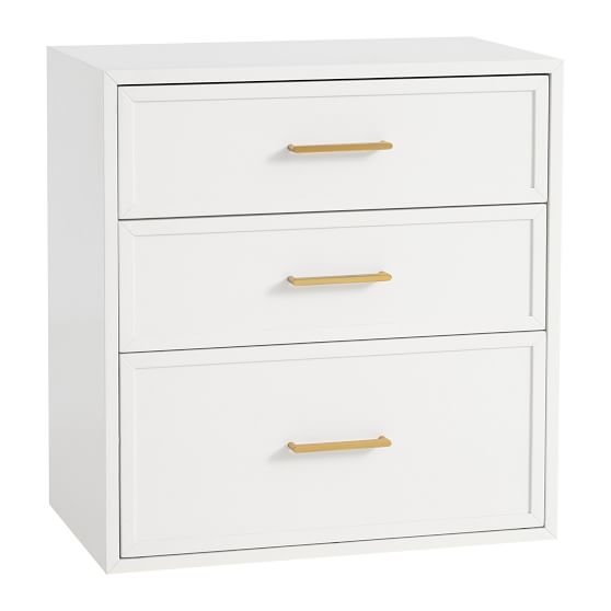 Blaire 3-Drawer Storage Cabinet, Simply White - Image 0