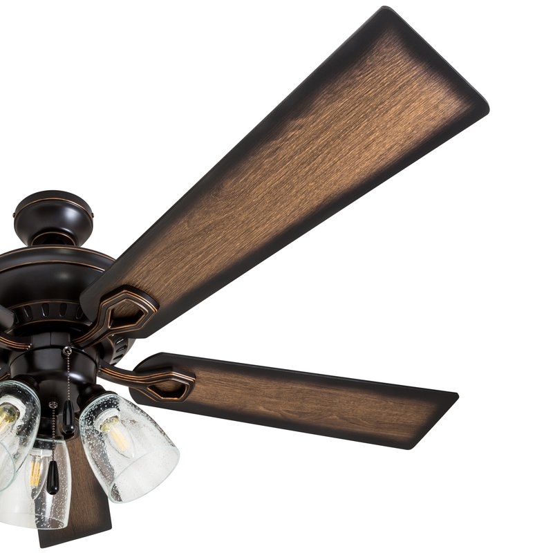 52" O'Hanlon 5 Blade Ceiling Fan, Light Kit Included - Image 3