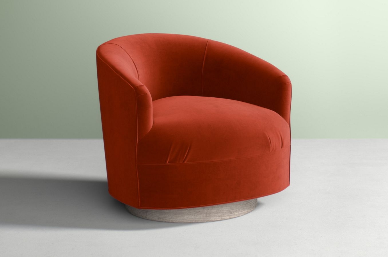 Amoret Swivel Chair Velvet in Cinnamon - Image 0