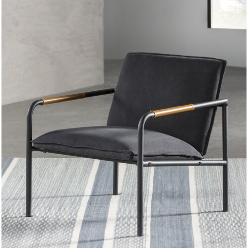 Irene Armchair- polyester blend, charcoal gray - Image 1