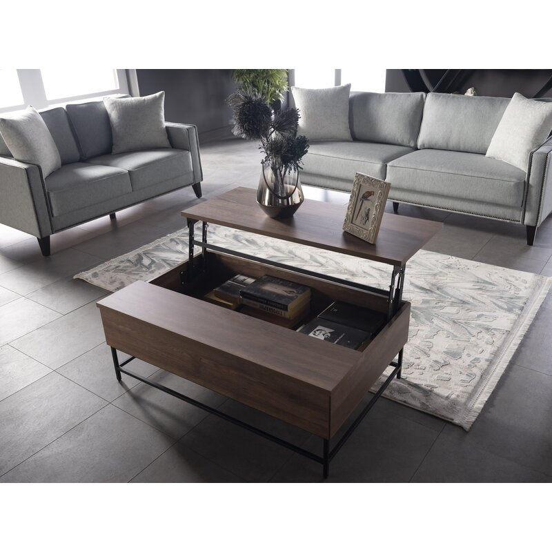 Stradbroke Lift Top Frame Coffee Table with Storage - Image 2