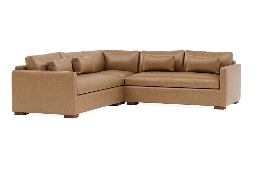 CHARLY LEATHER Leather Corner Sectional Sofa - Image 0