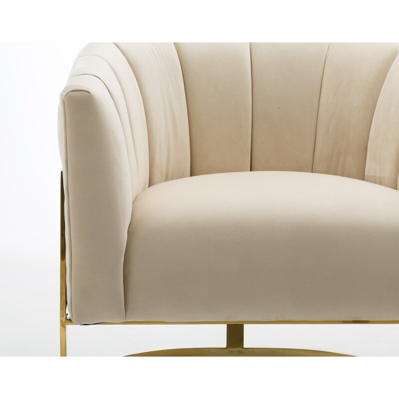 Sorrell 30'' Wide Velvet Barrel Chair - Image 4