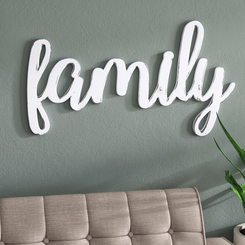 Huge Cursive Word 'Family' Wall Décor - Image 1