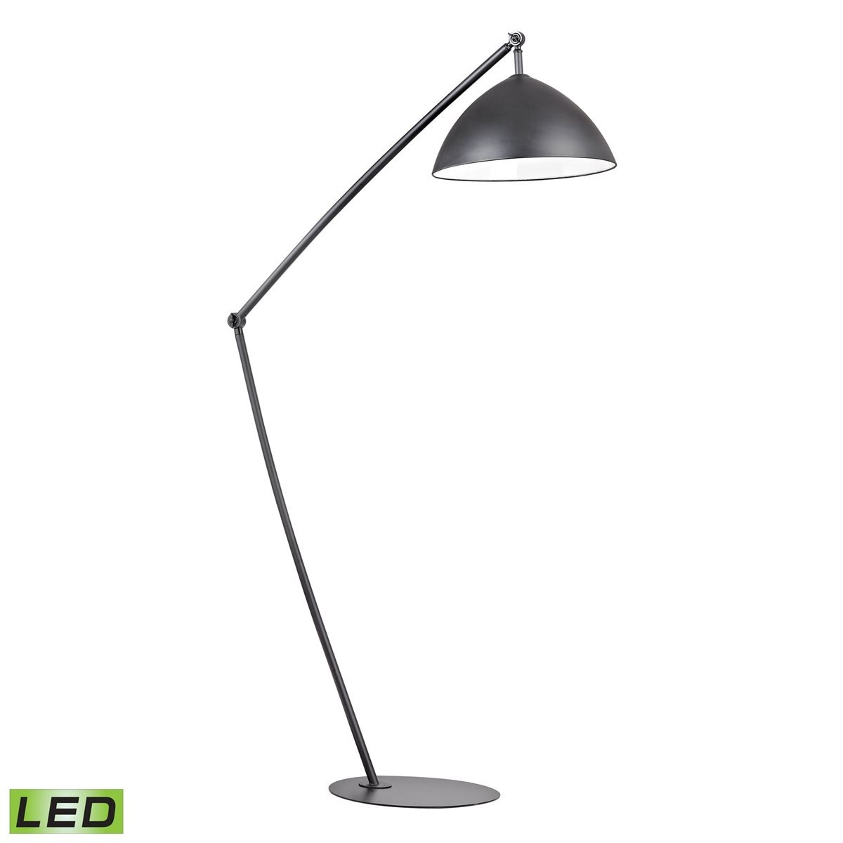 INDUSTRIAL ELEMENTS ADJUSTABLE FLOOR LAMP IN MATTE BLACK - LED - Image 0