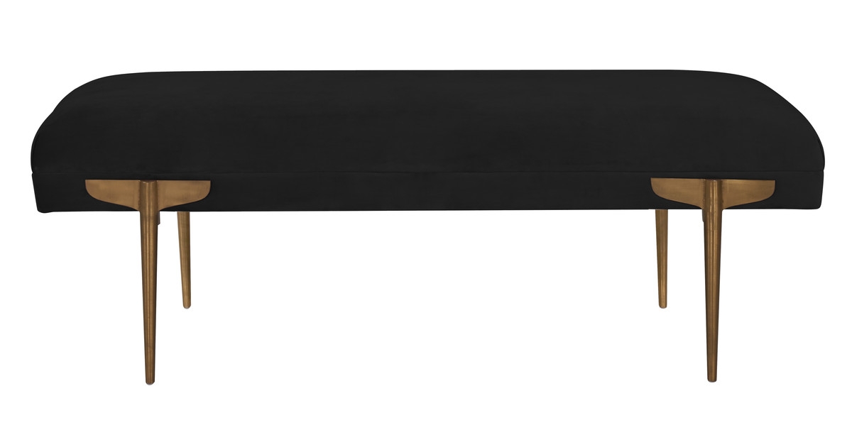 Marcelo Black Velvet Bench - Image 1