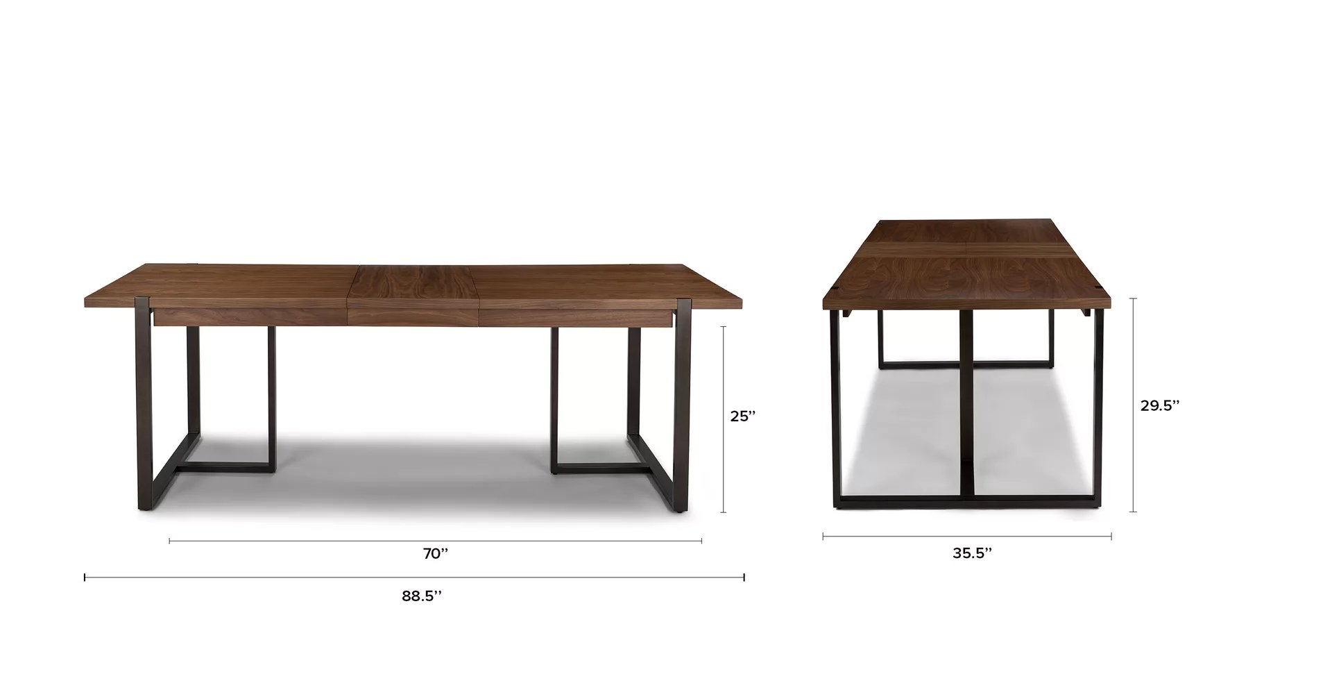 Oscuro Walnut Extendable Dining Table - Image 1