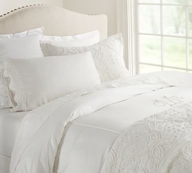Essential 300-Thread-Count Sateen Duvet Cover, Twin/Twin XL, White - Image 2