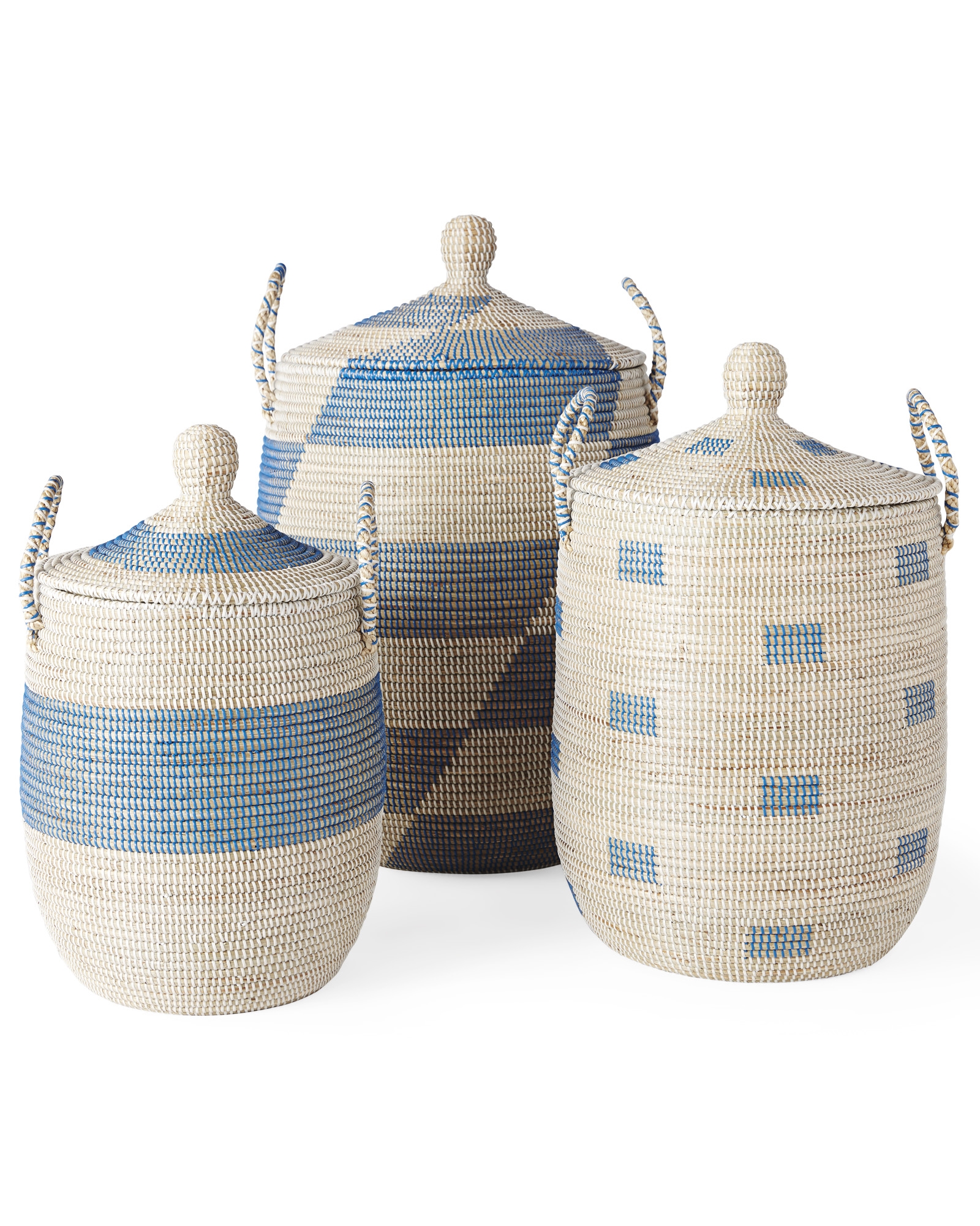 Striped La Jolla Basket - Blue - Medium - Image 1