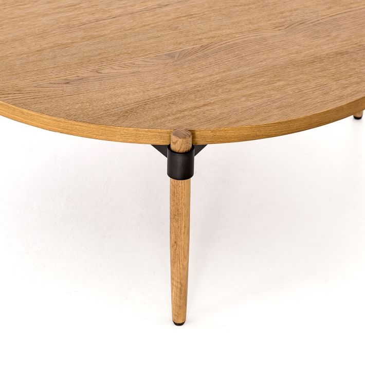 Oak & Iron Coffee Table - Image 2