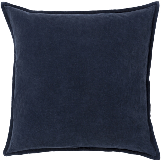 Ophelia Velvet Pillow, Navy, 20'' x 20'', with Polyester Insert - Image 0