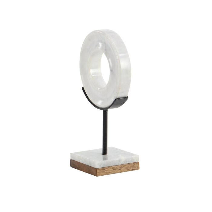 Riel Modern Marble Ring Sculpture - Image 1