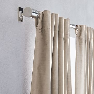 Luster Velvet Curtain, Simple Taupe, 48"x84" - Image 2