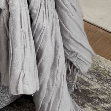 Crinkle Throw, 50"x60", Frost Gray - Image 1
