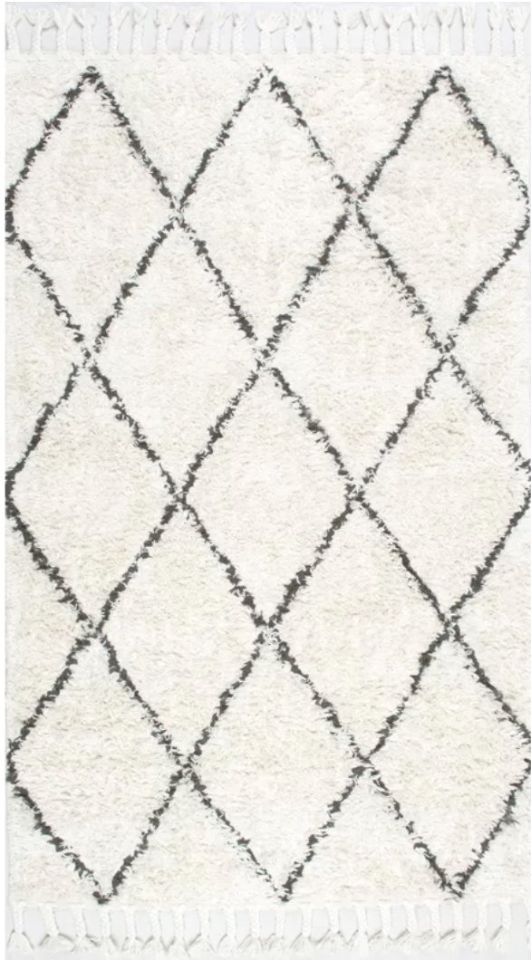 Twinar Hand-Knotted White Area Rug 8' x10' - Image 0