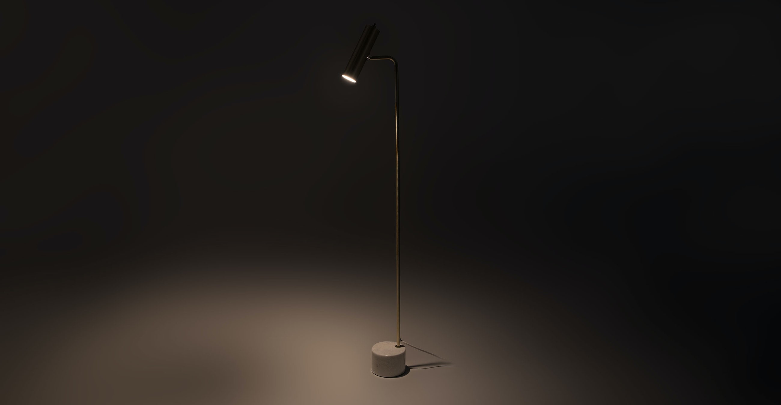 Crane Brass Floor Lamp - Image 1