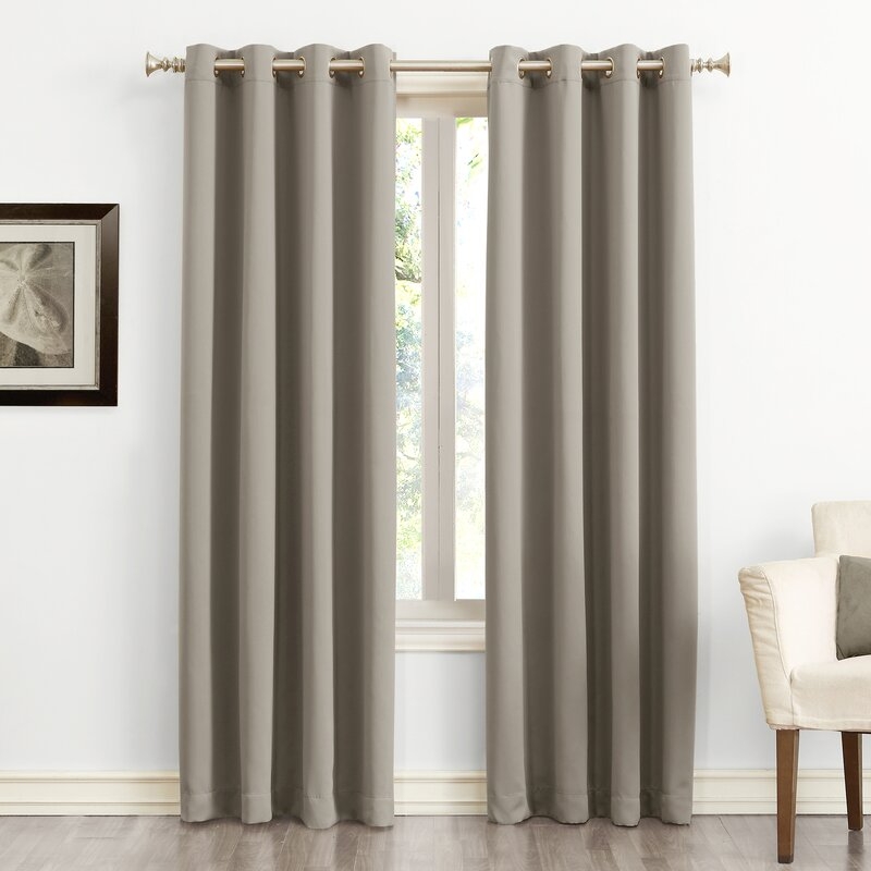 Wayfair Basics Solid Blackout Grommet Single Curtain Panel - Image 2