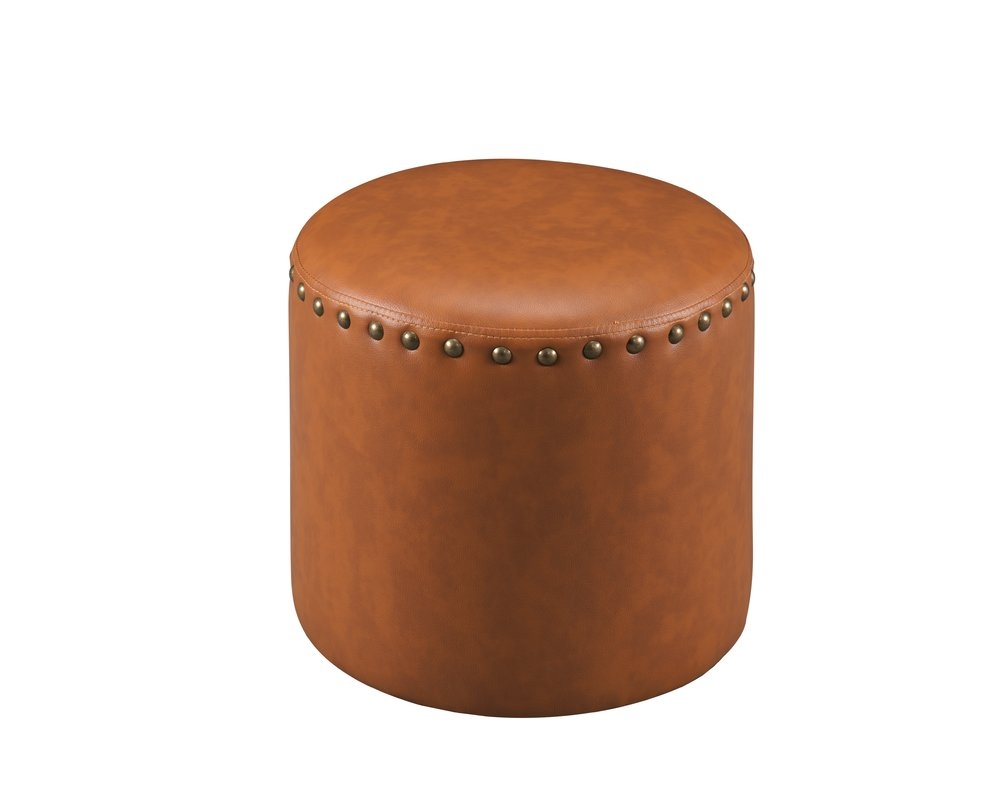 InRoom Designs Pouf in Brown - Image 0