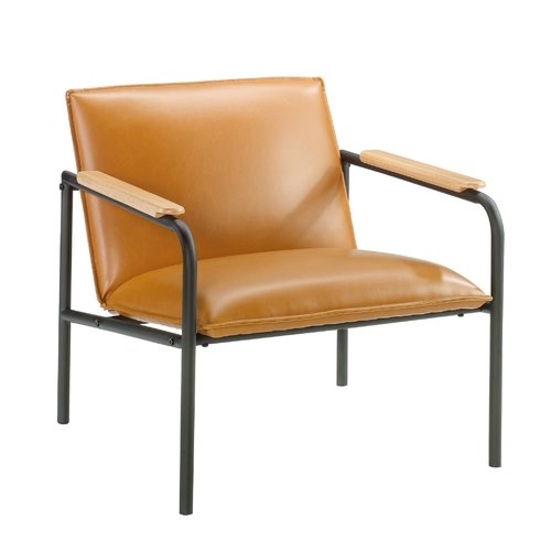 Irene Armchair- fauc leather camel - Image 0