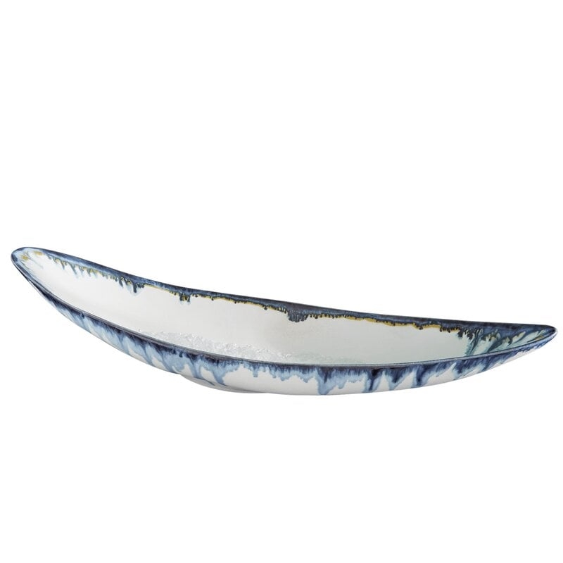 Global Views Glass Drip Canoe Bowl - Image 0
