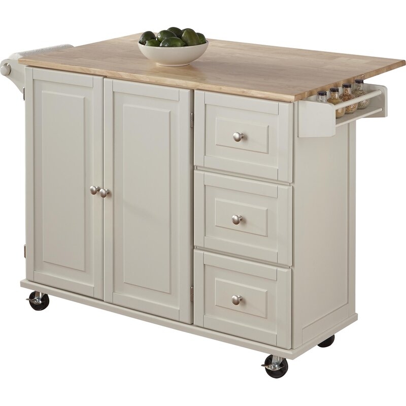 Kuhnhenn Kitchen Island with Stainless Steel Top - Image 1