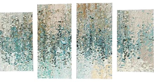 'Revealed' 4 Piece Framed Gallery Wall Set on Canvas 38" H x 72" W x 1.5" D - Image 0