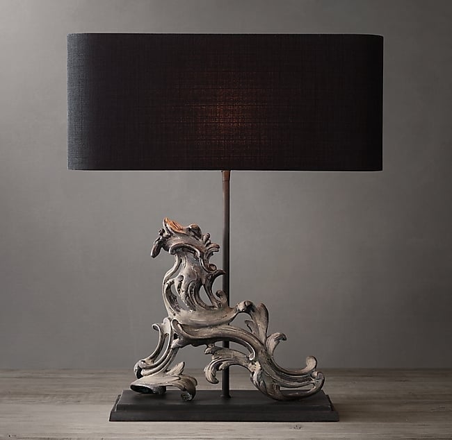 FRENCH ROCOCO GATE ARTIFACT TABLE LAMP - RIGHT - Image 0