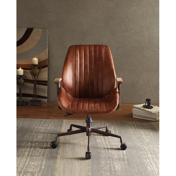 Kirbyville Genuine Leather Task Chair - cocoa leather - Image 1