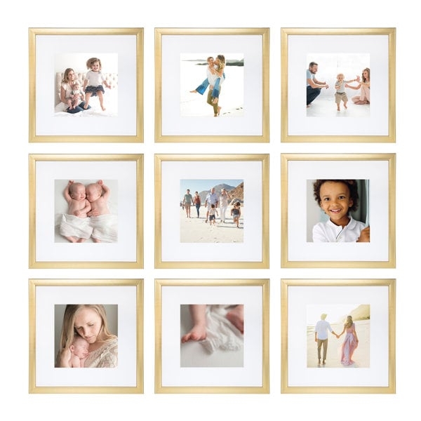 9 Piece Matted Gallery Wall Set Frame Set (Set of 9) - Image 0