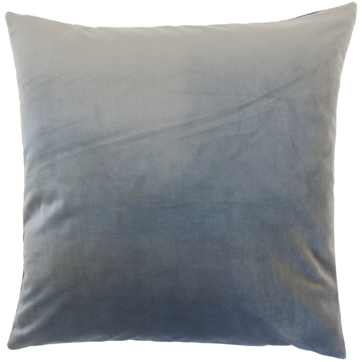 Classic Velvet Pillow, Steel, 22" x 22" - Image 0