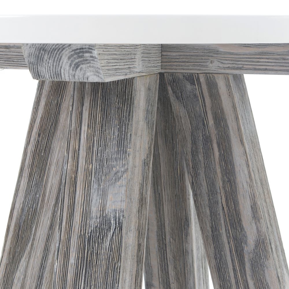 OXEN SIDE TABLE, WEATHERED PINE - Image 1