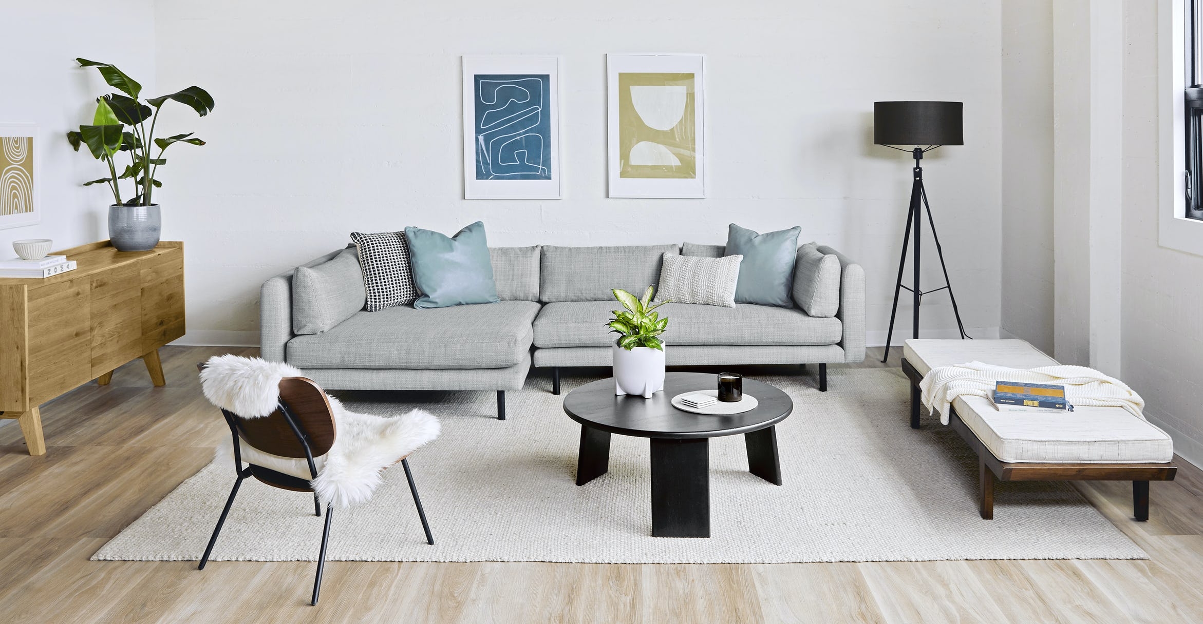 Lappi Serene Gray Left Sectional Sofa - Image 1