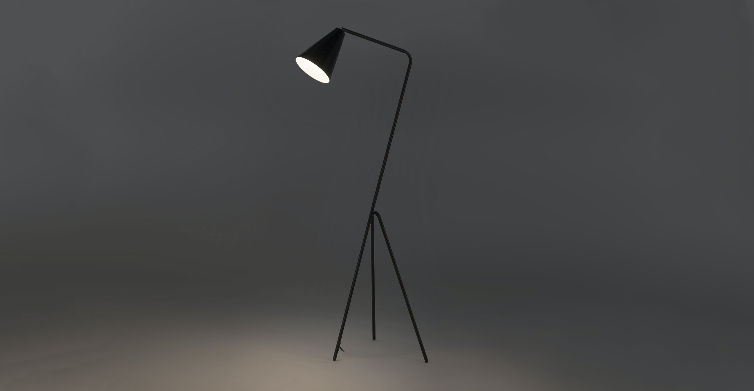 Gira Matte Black Floor Lamp - Image 4